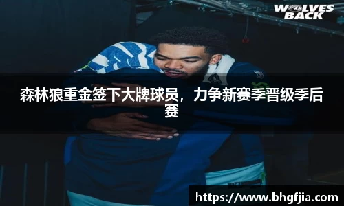 森林狼重金签下大牌球员，力争新赛季晋级季后赛