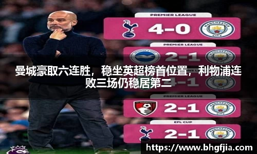 曼城豪取六连胜，稳坐英超榜首位置，利物浦连败三场仍稳居第二